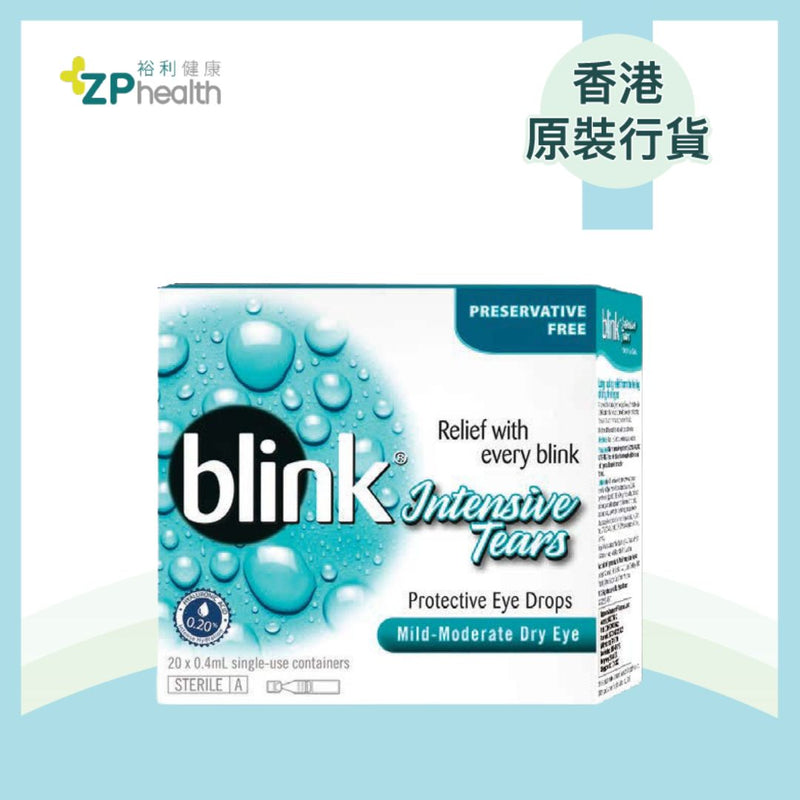 Blink Intensive Tears Protective Eye Drops 20x0.4ml single-use containers, preservative free