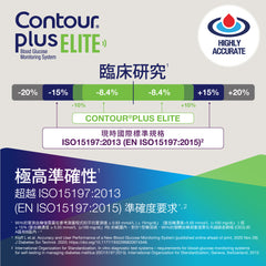 CONTOUR®PLUS ELITE Self Monitoring Blood Glucose Meter Set (with free gift) [HK Label Authentic Product]